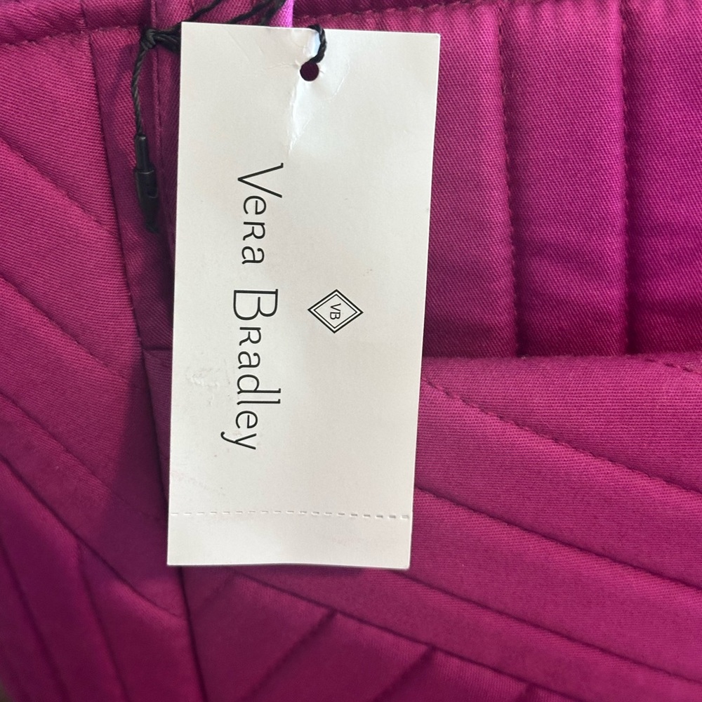 NWT - Vera Bradley Dark Raspberry Quilted Tote - Picture 9 of 11